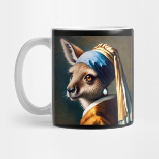 Wildlife Conservation - Pearl Earring Kangaroo Meme Mug